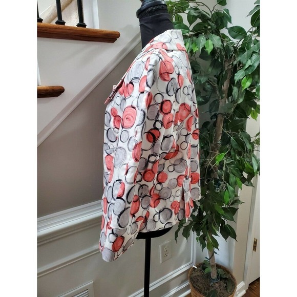 Andre Oliver Women's Multicolor Cotton Long Sleeve Three Buttons Jacket Size 12 - Picture 6 of 12